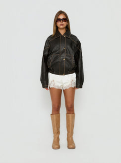 Jaxton Jacke aus Kunstleder, Braun