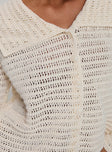 product Princess Polly Tuscon Crochet Sweater White 