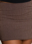 product Princess Polly Rozetti Mini Skirt Brown Stripe Mini Skirts 