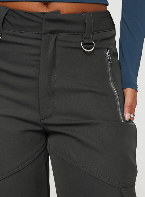 product Princess Polly  Matcha Silky Utility Cargo Pants Slate