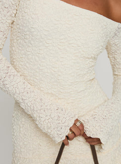 product Princess Polly Vancesca Strapless Mini Dress Cream Straight Neck 