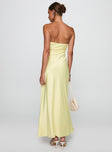 Chevalier Strapless Maxi Dress Lemon