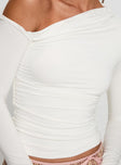 Beller Long Sleeve Top White