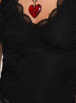 product Princess Polly Far Away Top Black Sleeveless V-Neck 