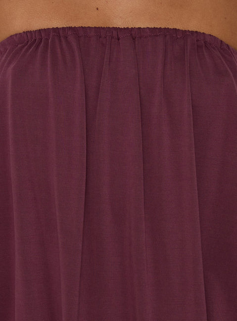 Olidia Strapless Mini Dress Plum