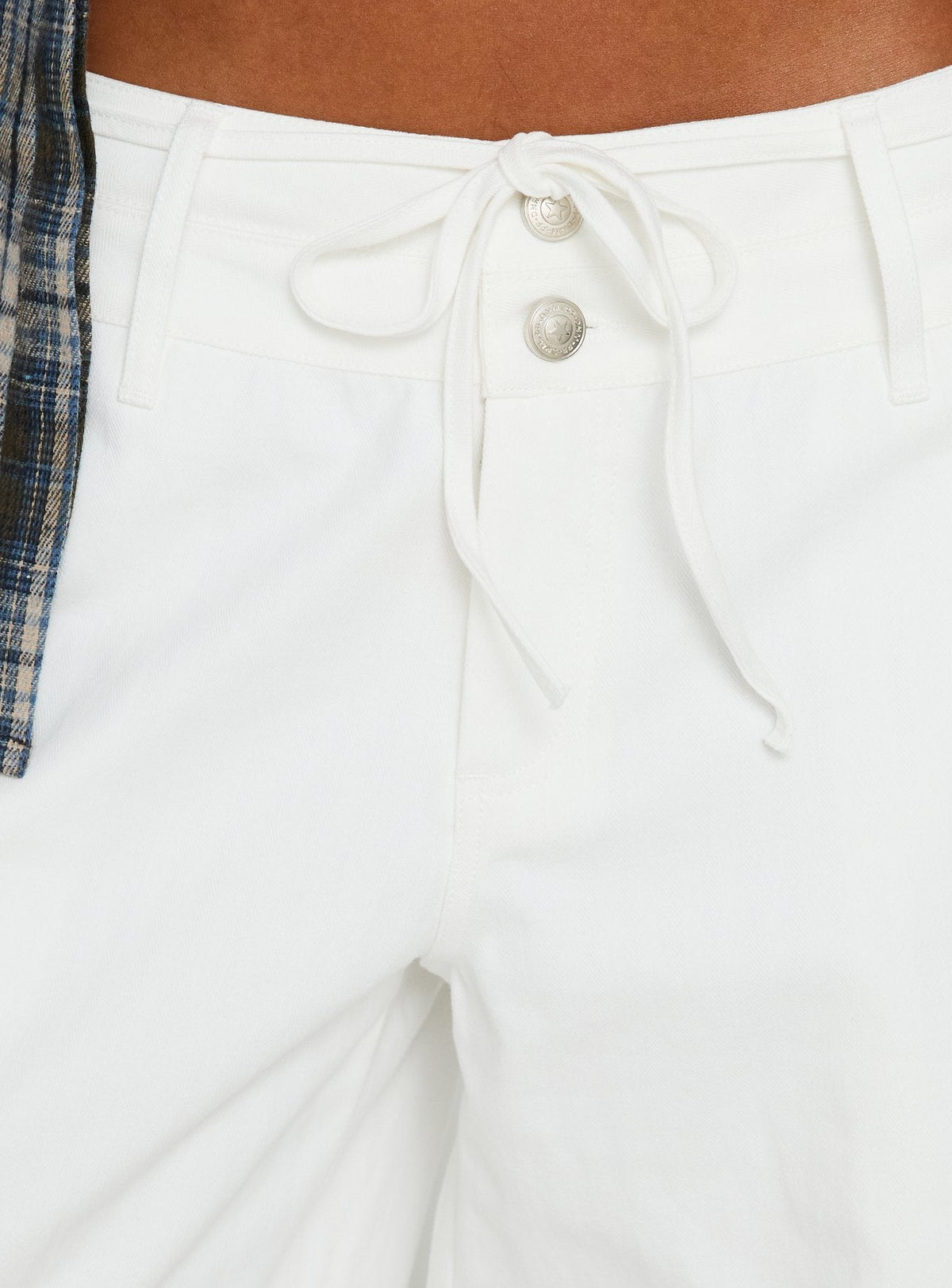 Laurella Cargo Tie Waist Trousers White
