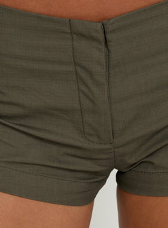 Avorie Micro Shorts Khaki