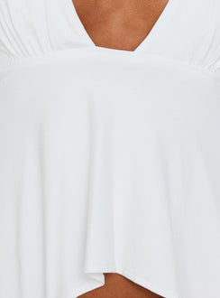 Blairee Hanky Halter Top White