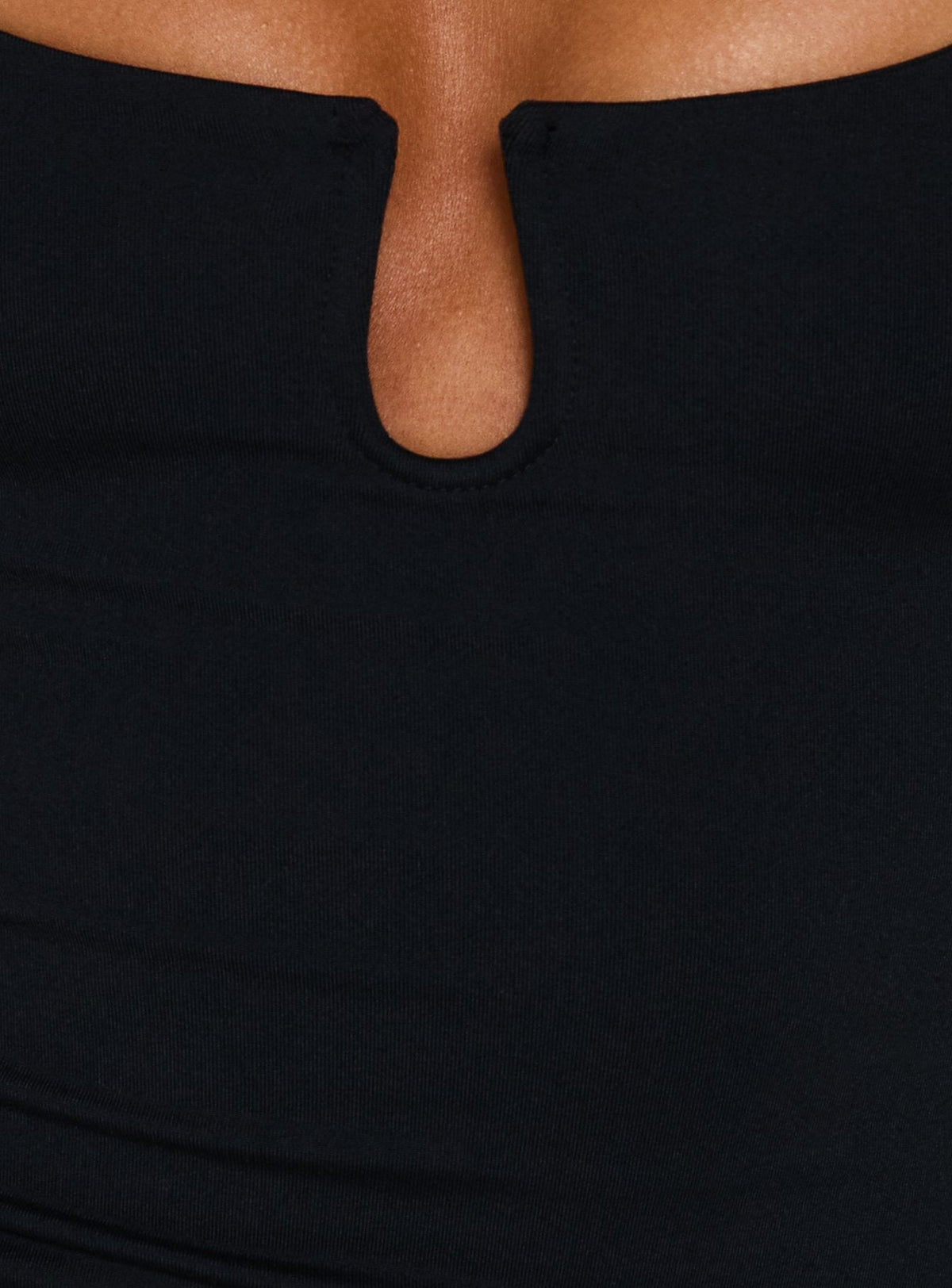 Daily Define Keyhole Cinched Vest Top Black