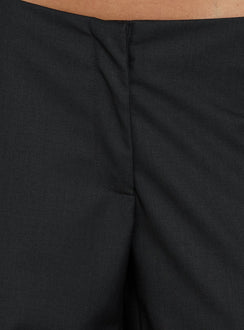 Agazia No Waist Low Rise Straight Trousers Grey