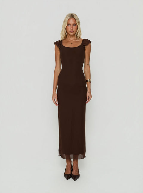 Sandberg Maxikleid Chocolate