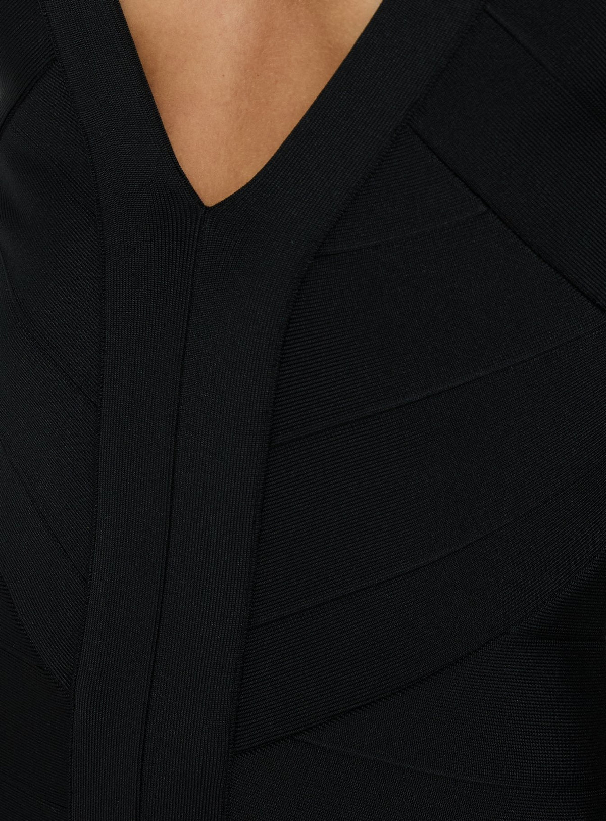 Marllowe Bandage Langarm-Minikleid Schwarz