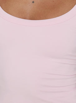 Kasper geschnürtes Longline-Tanktop Marshmallow Pink