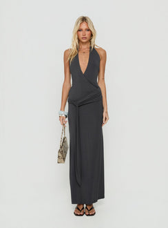 So Major Draped A-Line Maxi Dress Slate