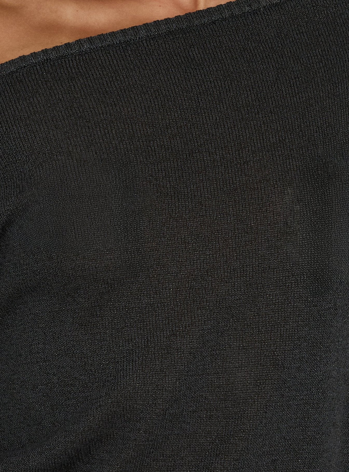 Johannah Off Shoulder Long Sleeve Knit Mini Dress Dark Grey