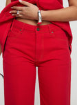 Top Model Jeans Crimson