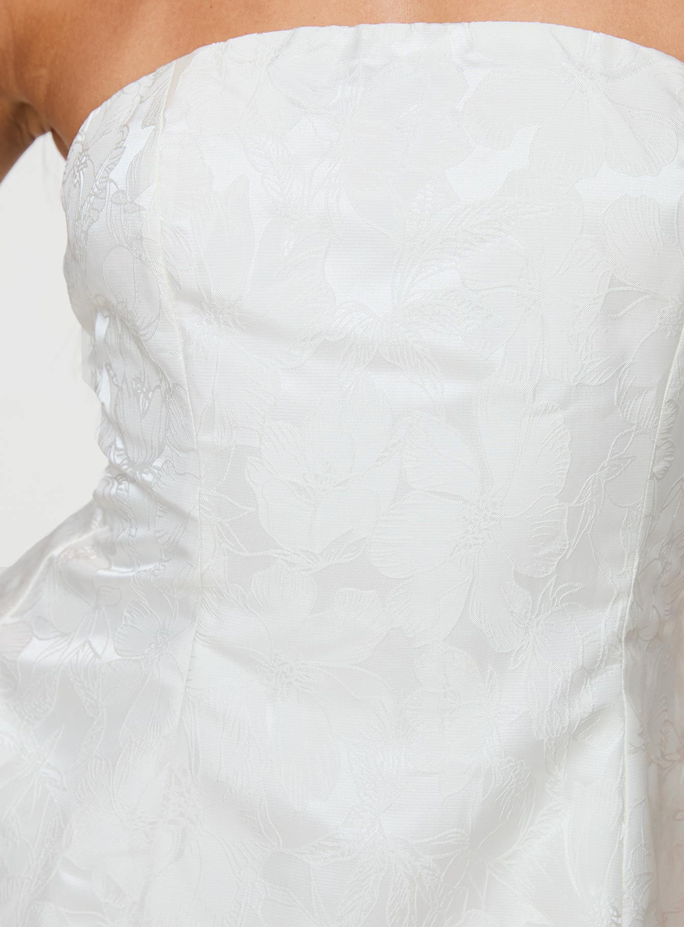 product Princess Polly Picard Strapless Mini Dress White Straight Neck 