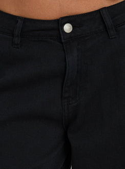 Hudsen Longline Cargo-Shorts in verwaschenem Schwarz