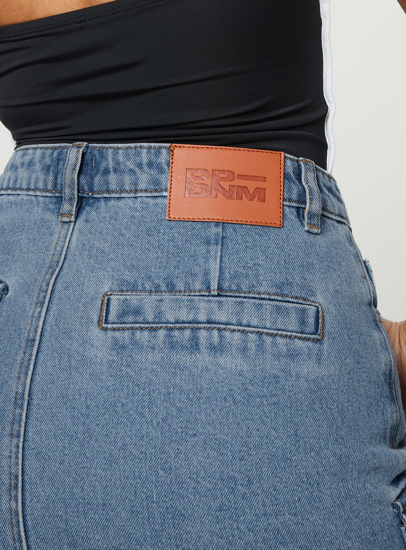 product Maberley Denim Mini Skirt Mid Wash Princess Polly  Mini Skirts 