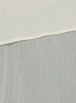 Eternal Optimist Longline Chiffon Arrowneck Top Cream