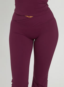 Sunday Session Active Flare Leg Pant Plum
