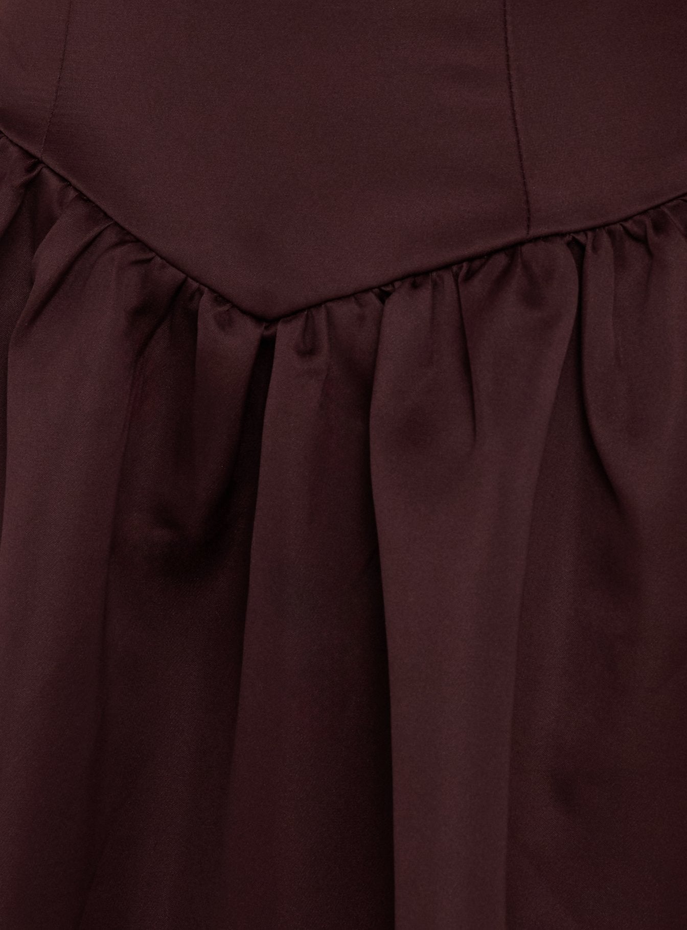 Soft Bloom Drop Waist Strapless Maxi Dress Chocolate