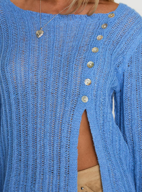 product Princess Polly Lenker Knit Jumper Blue Long 