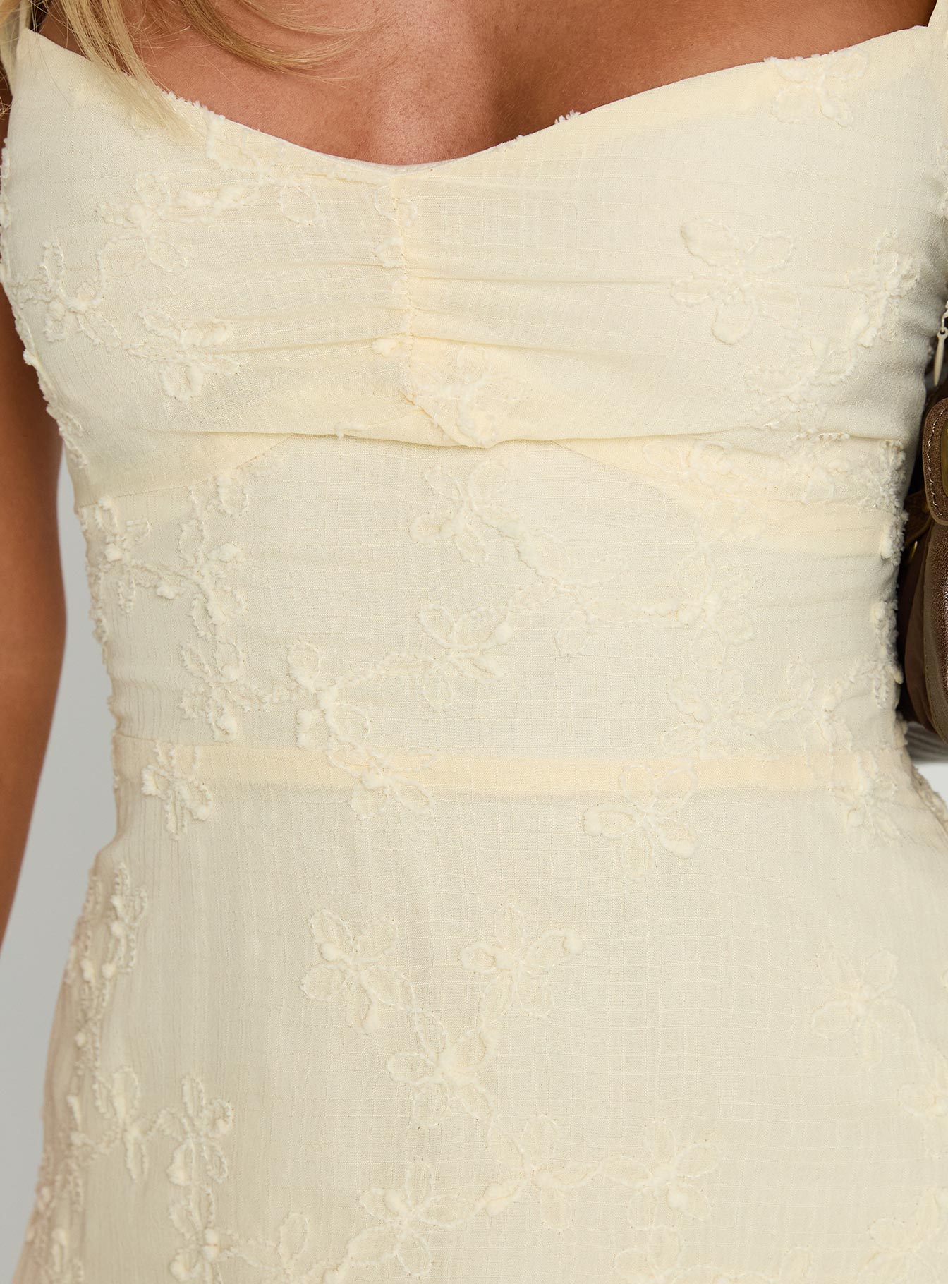 product Princess Polly Landon Mini Dress Lemon Sweetheart Neckline 