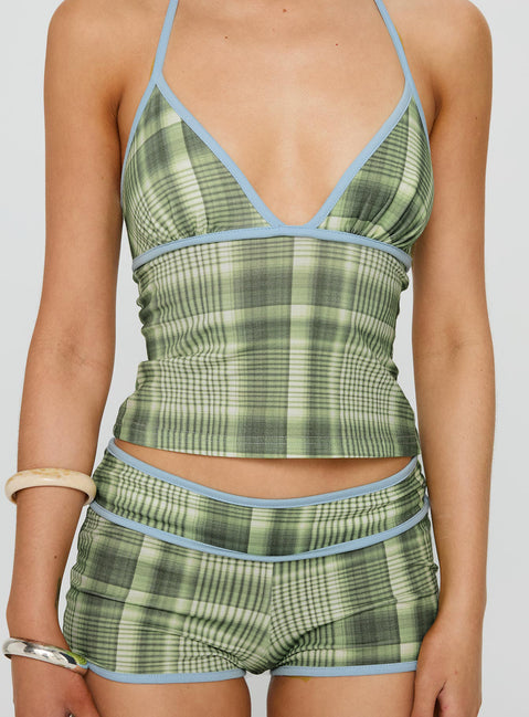 Leilanie Halter Micro Set Green Check