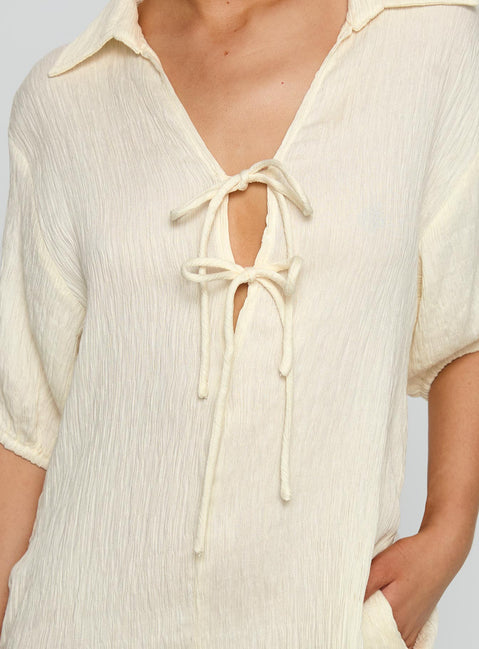 Power Move Romper Beige