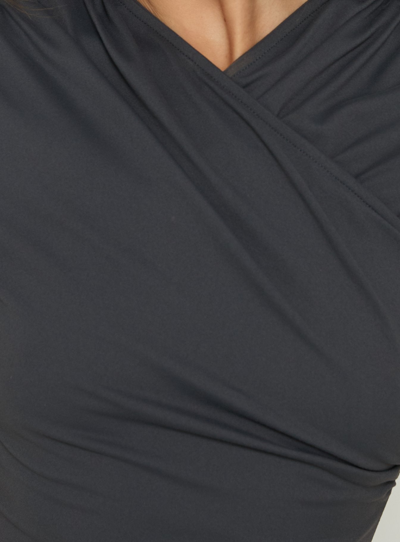 Daily Define Cross Front Kurzarm-Minikleid Schiefer