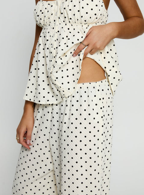 Cassini Set White Polka