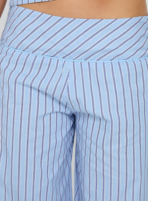 product Princess Polly Sofea Mid Rise Pant Blue Stripe High Waisted Pants 