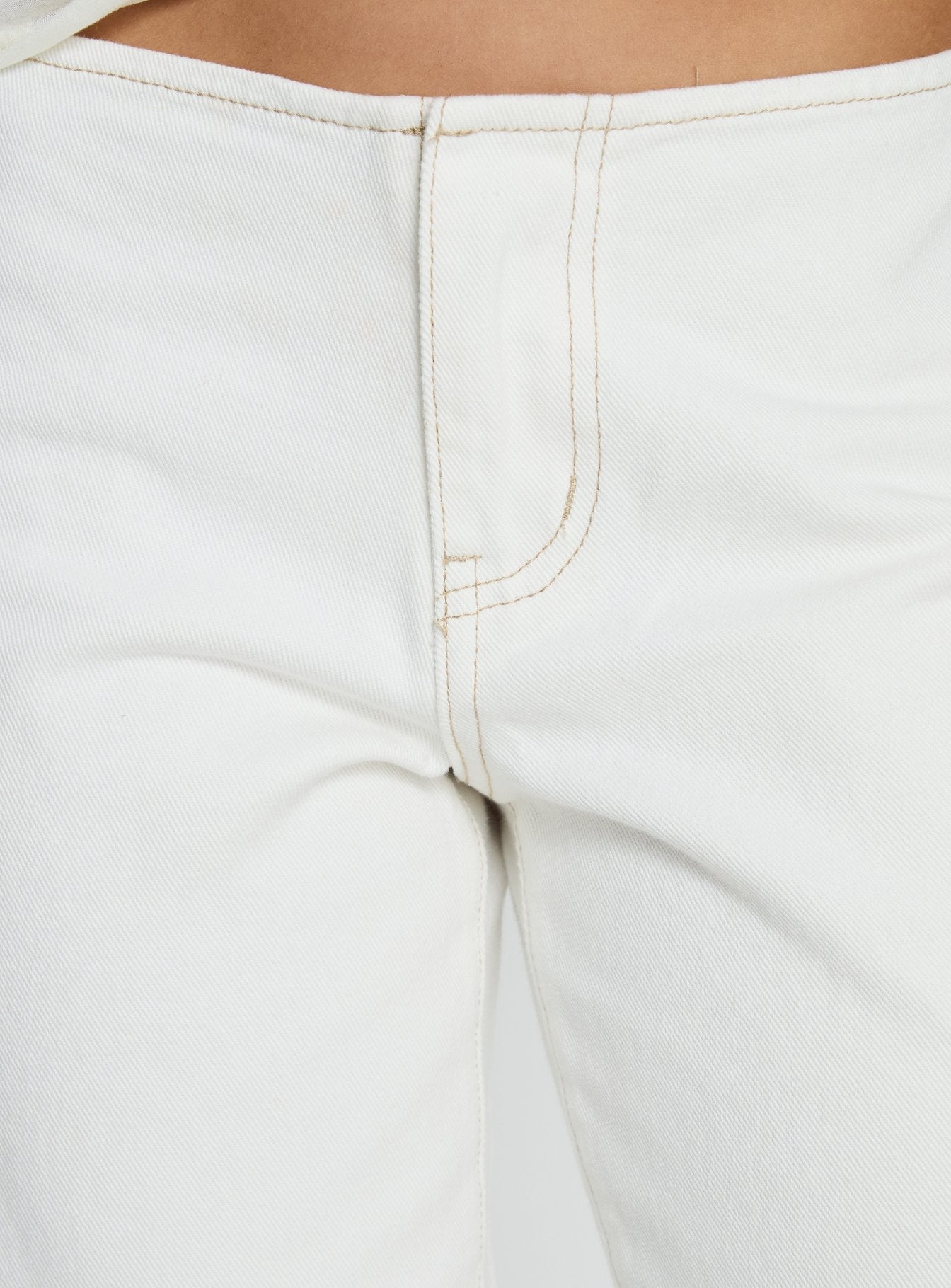 product Princess Polly Buenos No Waist Low Rise Straight Leg Jeans White Mid Rise Jeans 