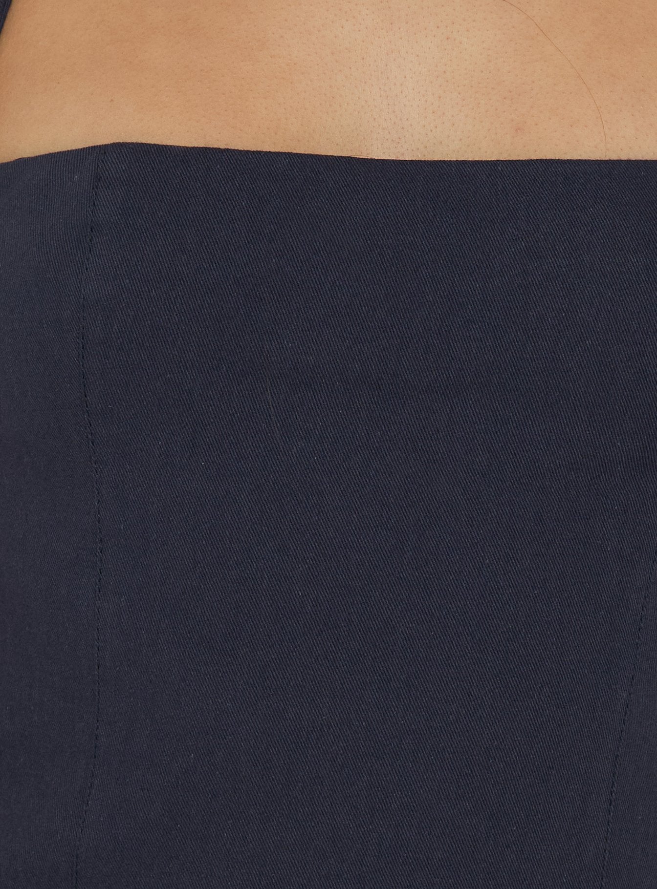 Esatora Halter Flare Minikleid Navy