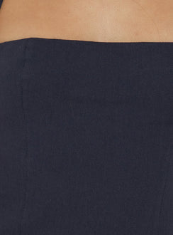 Esatora Halter Flare Minikleid Navy