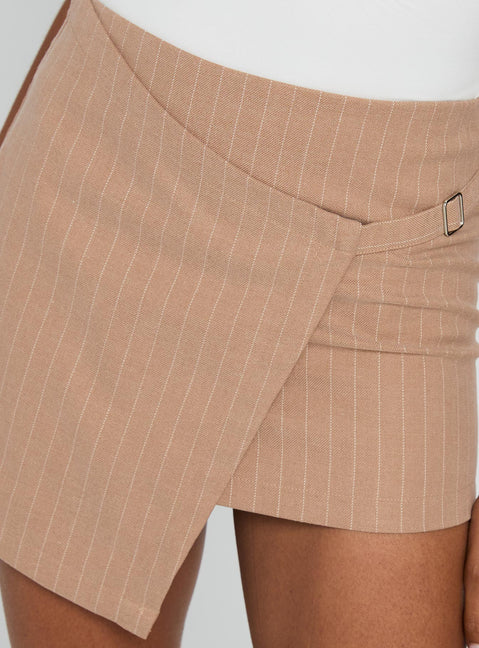product Princess Polly Strangers Mini Skirt Beige Mini Skirts 