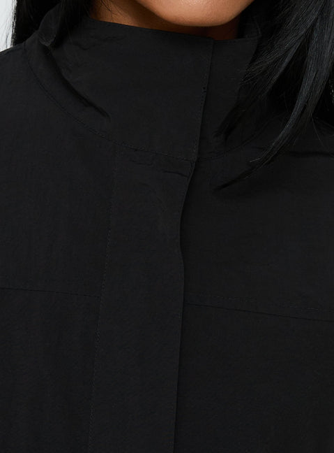 Shoreline Windbreaker Jacke Schwarz