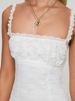 product Princess Polly Wignall Mini Dress White Square Neck 