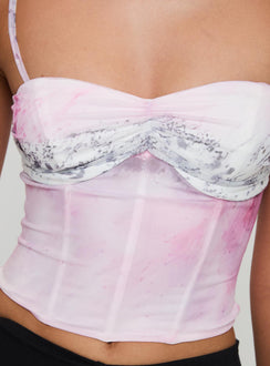 product Princess Polly Sakura Top Multi Sleeveless Sweetheart 