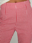 Mignonette Capri Pant Red Gingham