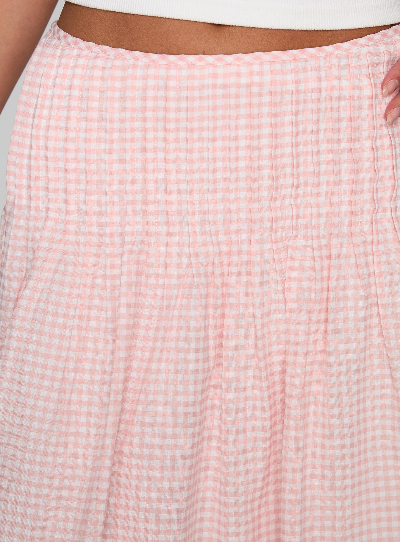 product Princess Polly Maryanna Midi Skirt Pink Gingham 
