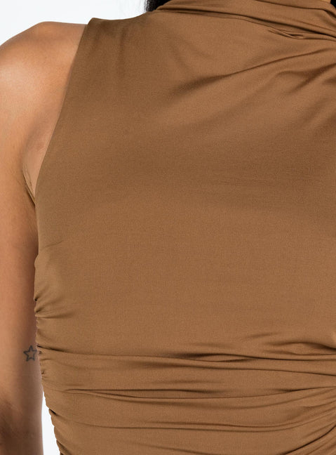 product Princess Polly Sleeveless Square Neck  Favril Top Brown