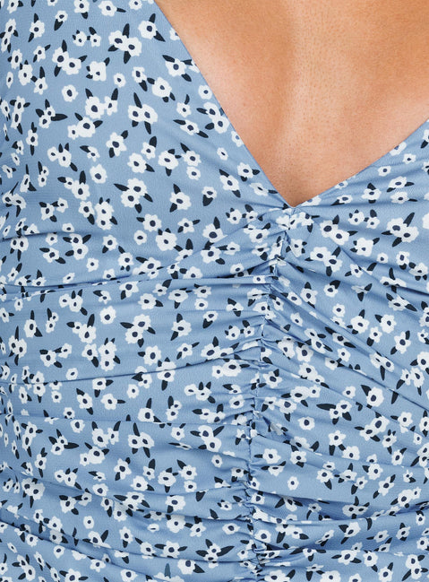 product Princess Polly Square Neck  Rothea Mini Dress Blue / Floral