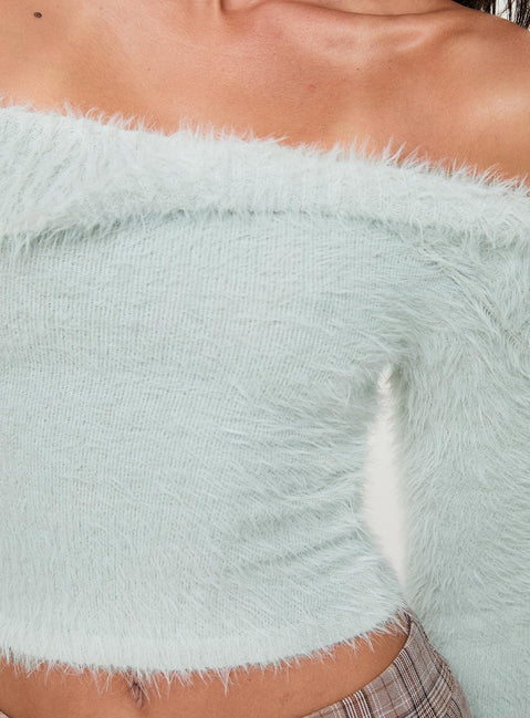 product Princess Polly Coecoe Off The Shoulder Sweater Grey Cropped 