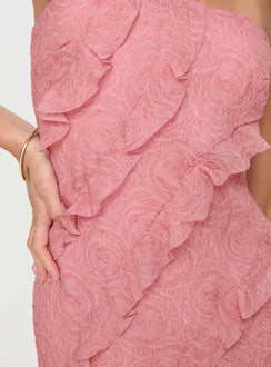 product Princess Polly Elestria Strapless Midi Dress Pink Straight Neck 