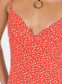 product Princess Polly Sweetheart Neckline  Alonso Maxi Dress Red