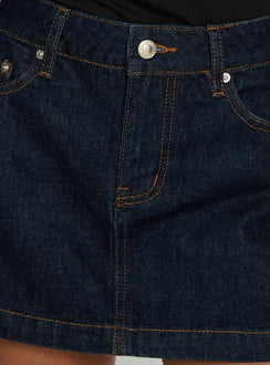 product Princess Polly Nicolina Low Rise Denim Mini Skirt Raw Denim Mini Skirts 