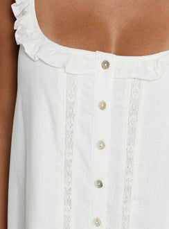 Malinda Babydoll Mini Dress White