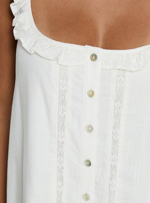 Malinda Babydoll Mini Dress White